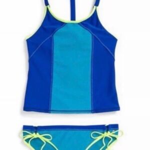 Zella 8Girls 2 Pc Crop Rash Guard Tankini Swimsuit Bikini Short Sleeve Waverly